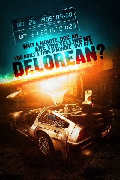 DELOREAN back to the Future арт