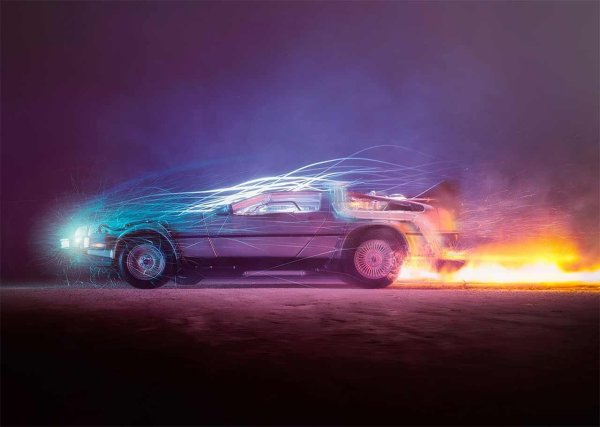 Делориан неон 4k