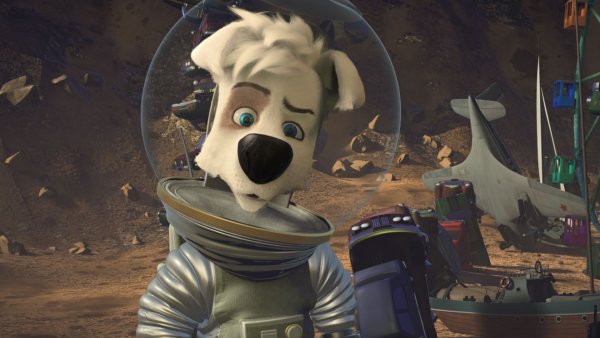 Белка и стрелка лунные приключения Пушок