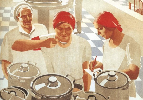 Советские плакаты столовая