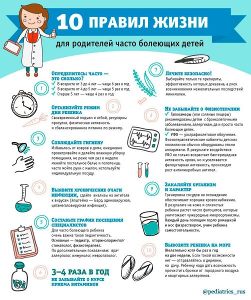 Рекомендации часто болеющим детям