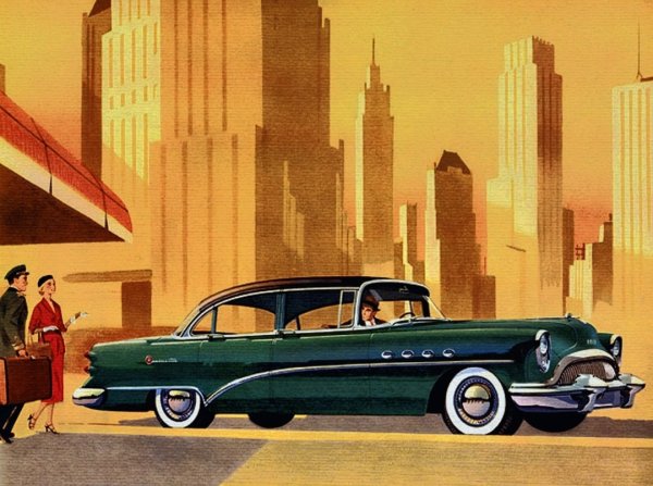 Buick Roadmaster 1950 рисунок