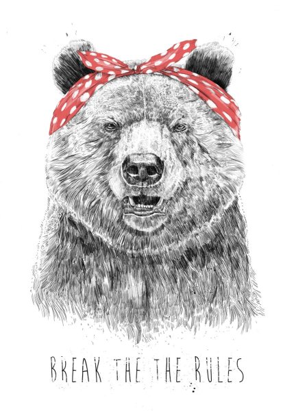 Плакат медведь