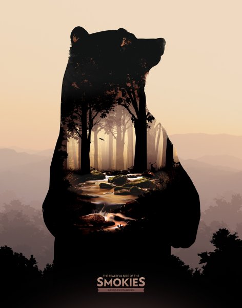 Плакат медведь