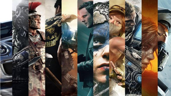 Коллаж игр PLAYSTATION