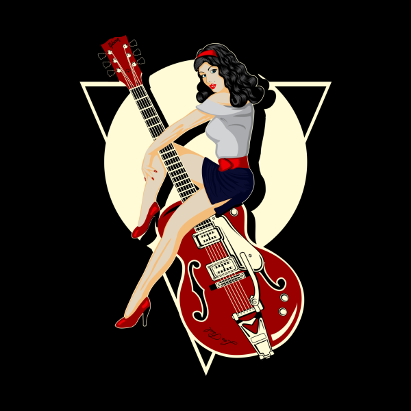 Рокабилли пин ап гитара