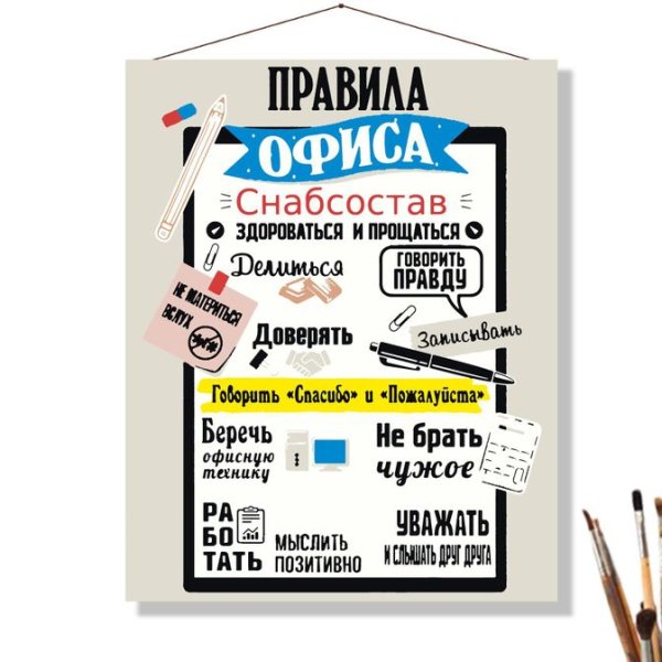 Постер " правила офиса"