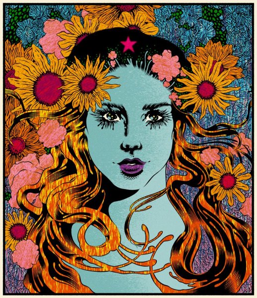 Рисунки в стиле хиппи