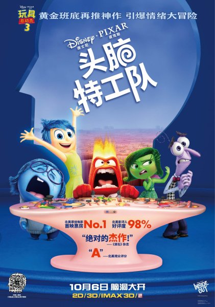 Головоломка inside out 2015 poster