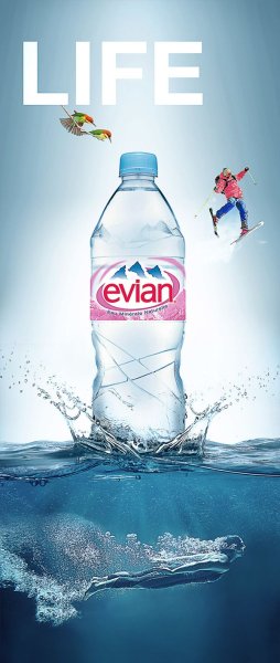 Реклама воды Эвиан