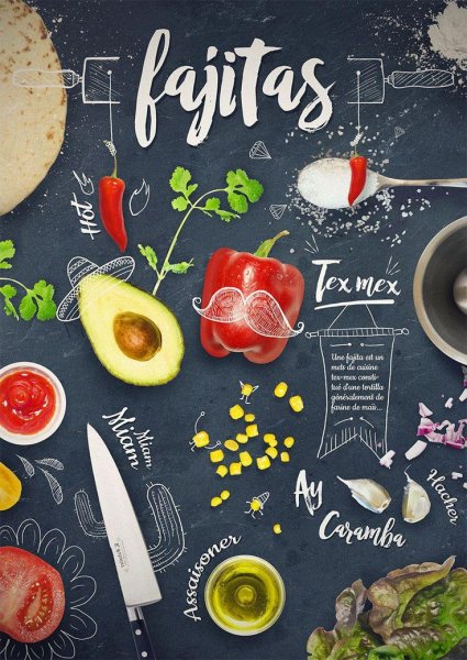 Плакаты о еде дизайнерские