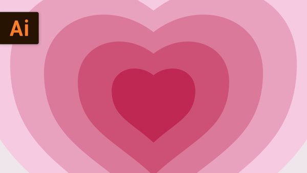 Розовый плакат с сердечками