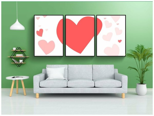 Постеры на стену с сердечками