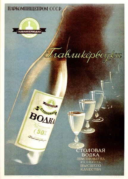 Советские рекламные плакаты алкоголя