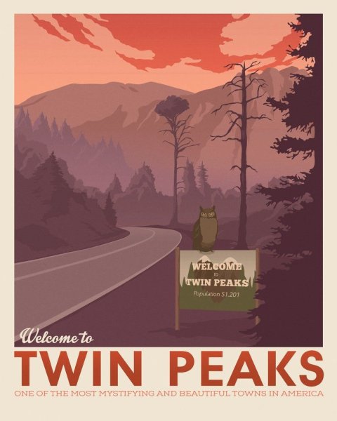 Линч Твин пикс Постер