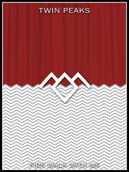 Твин пикс минималистичный Постер