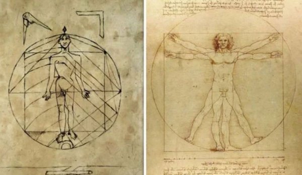 Леонардо да Винчи Витрувианский человек