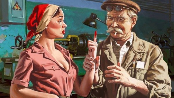 Плакаты в стиле СССР