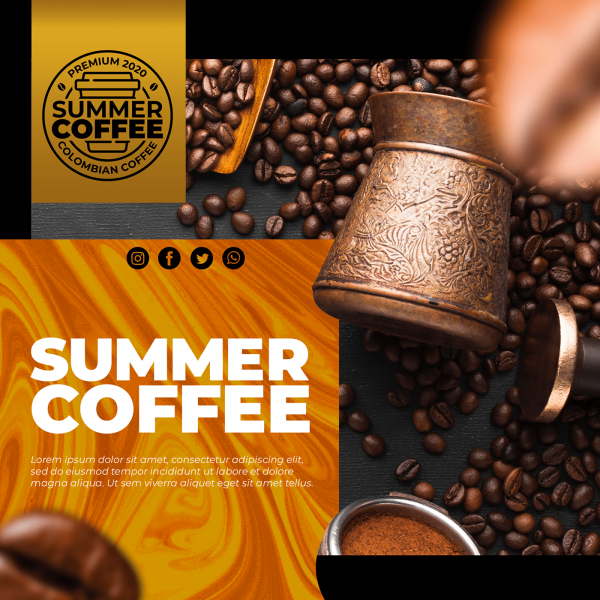 Плакат кофейни современные