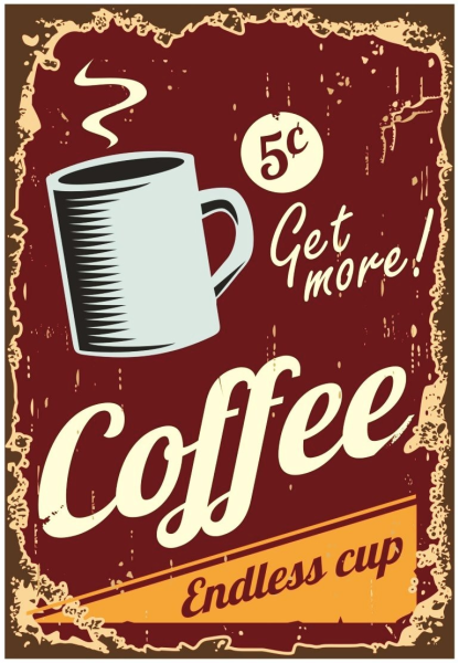 Ретро Постер кофе