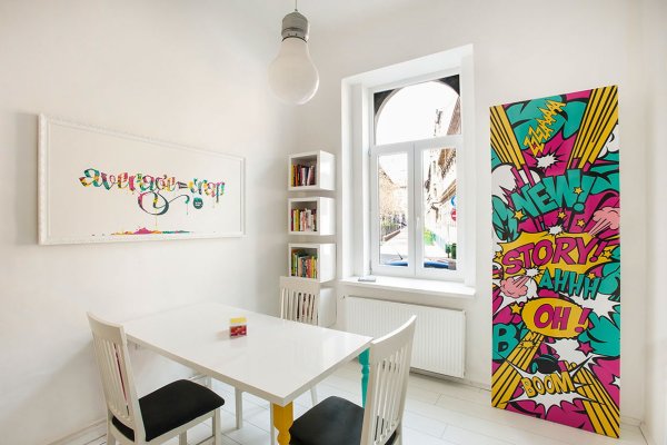 Постеры в стиле поп арт в интерьере