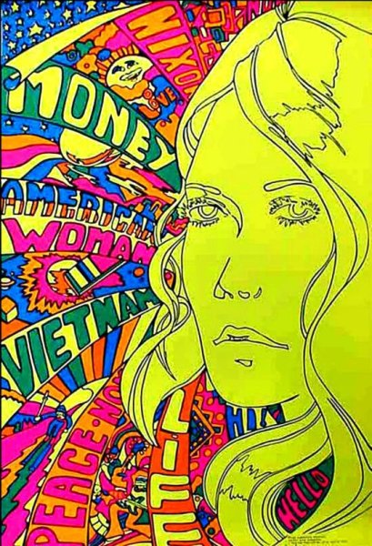 Psychedelic 60 s Art poster