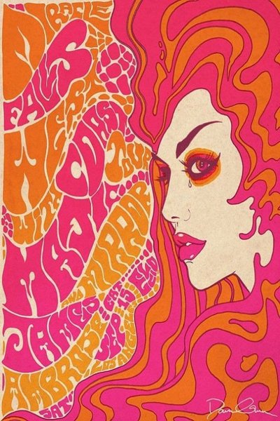 Psychedelic 60 s Art poster