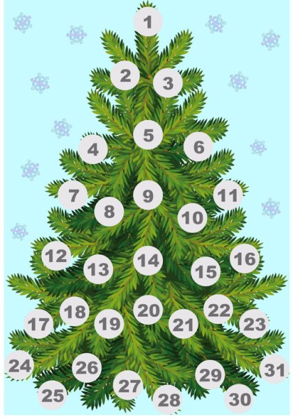 Елочка с цифрами