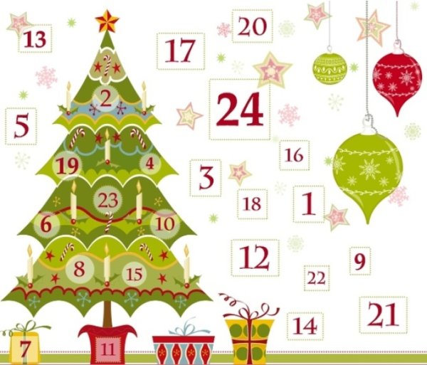 Цифры для Рождественского календаря
