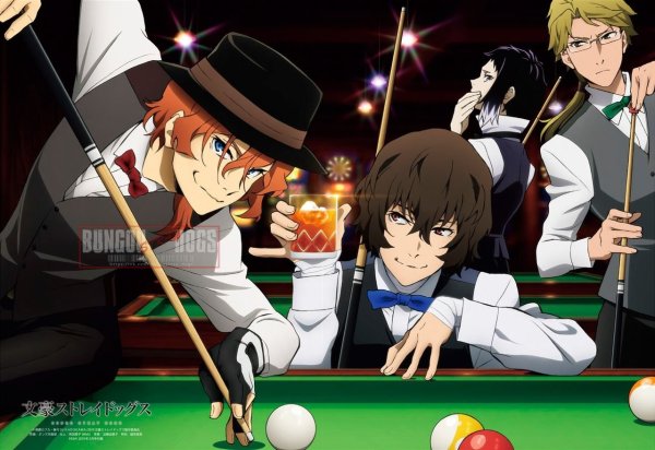 Бродячие псы аниме Постер