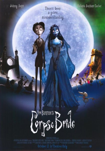 Corpse Bride tim Burton Постер
