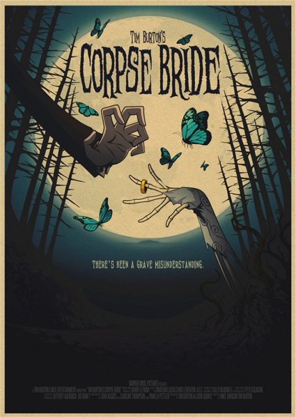 Corpse Bride tim Burton Постер