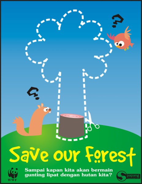 Плакат о спасении тропических лесов