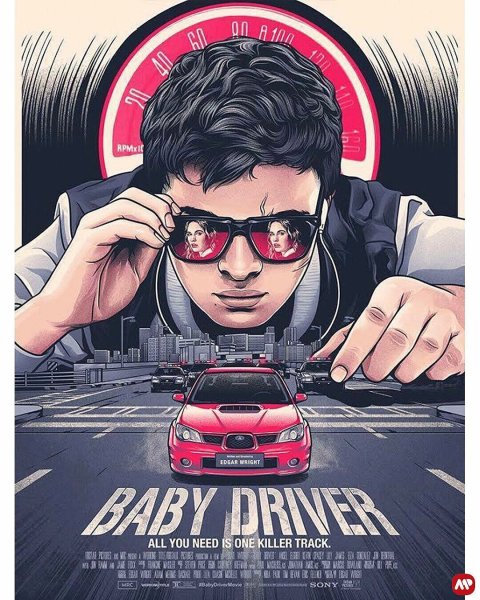 Baby Driver Постер