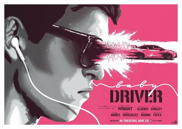 Baby Driver Постер