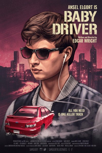 Baby Driver 2017 Постер