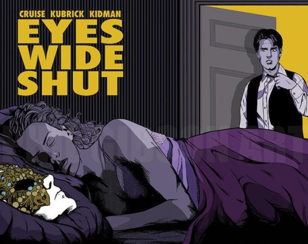 С широко закрытыми глазами фильм 1999 Постер