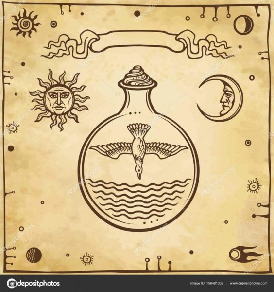 Алхимическое изображение солнца и Луны