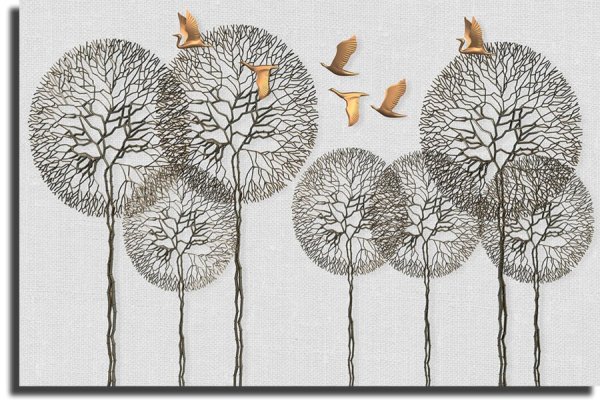 Картина черно-белые одуванчики