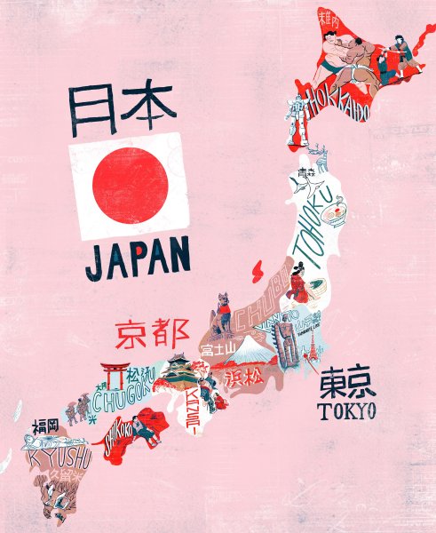 Постер с японскими надписями