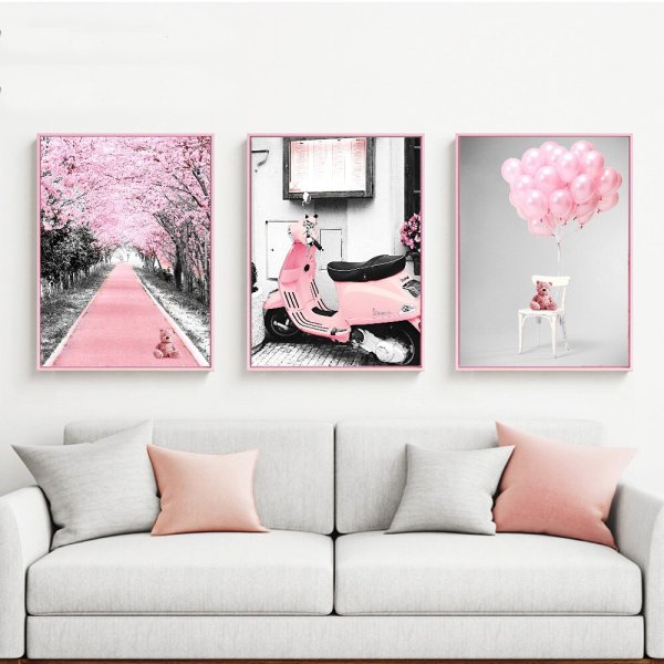 Постеры на стену в розовых тонах