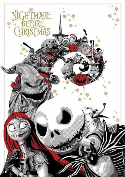 Кошмар перед Рождеством тим Бертон обложка