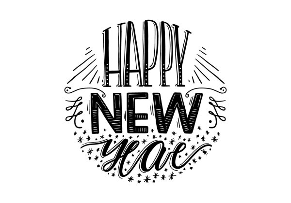 Happy New year надпись