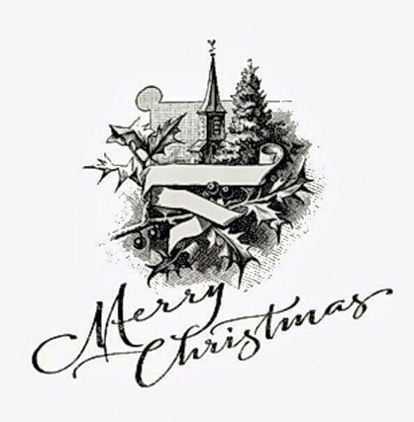 Новогодняя надпись для декупажа