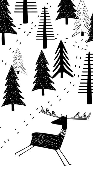 Новогодние постеры в скандинавском стиле