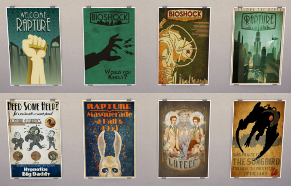 Биошок плакаты из игры