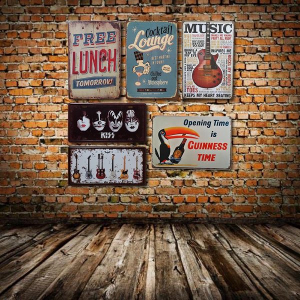 Винтажные металлические таблички