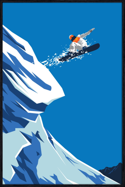 Постер сноубордист