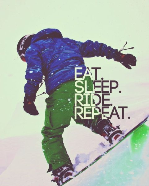 Постер сноубордист