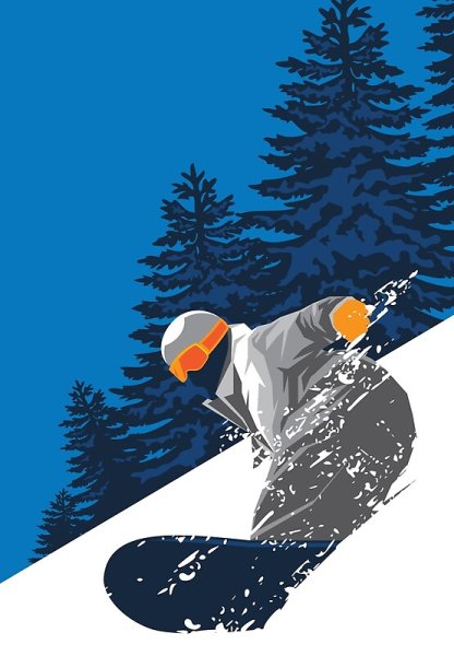 Плакат сноуборд